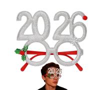 Générique Lunettes de Noël Amusantes | 2026 Accessoires,Lunettes De Déguisement Festif | Pour Ados Adultes Dîner Bureau Réunion Famille Défilé Fêtes Nouvel An Activités Scolaires Fête