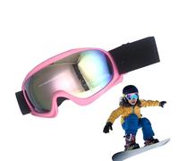 Générique Lunettes de ski pour - Lunettes de protection contre la neige, verres antibuée transparents, ajustement flexible et confortable, sangle de tête réglable, de snowboard chaudes, cadre e