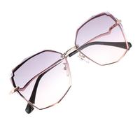 Générique Lunettes de Soleil Polygonales en PC et Métal Finition Soignée et Repose-nez Intégré, Style Simple Festival