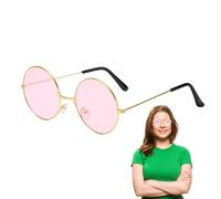 Générique Lunettes De Soleil Rondes - Métal AC, Verres Polarisés, Monture Cercle, Accessoire Mode | Taille 12.7cm, Design Léger 18g Pour Conduite, Voyage Plage, Style Extérieur Chic