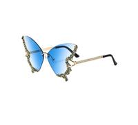 Générique Lunettes de soleil strass de mode pour les femmes en été de protection solaire et de protection UV (bleu)