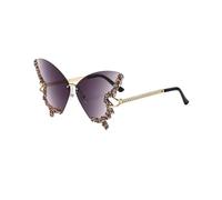 Générique Lunettes de soleil strass de mode pour les femmes en été de protection solaire et de protection UV (gris)