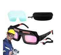 Générique Lunettes de Soudage | Lunettes À Assombrissement Automatique Pour La Coupe Au Chalumeau - Écran Facial Ajustable Et Ventilé Résistant Aux UV Pour Protection Oculaire Lors De