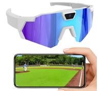 Générique Lunettes De Sport avec CaméRa POV 4k HD, Lunettes De Soleil Mains Libres pour Enregistrer des ActivitéS De Baseball Et De Plein Air, pour Hommes, Femmes Et Cyclistes (White-B)