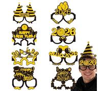 Générique Lunettes Du Nouvel An | 8 Pièces Accessoires Pour Photobooth De Fête | Lunettes De Photobooth,Pour Participants Hôtes Invités Célébration Dîner Réunion Familiale Activités