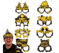 Générique Lunettes Du Réveillon Du Nouvel An | 8 Accessoires Pour Photomaton,Lunettes De Fête Et Déguisement | Adolescents Adultes Dîner De Bureau Fêtes Nocturnes Et Réunions