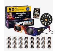 Générique Lunettes Éclipse Solaire 2026 Lot de 50 Certifiées ISO 12312-2 Observation Soleil