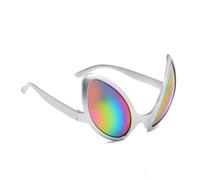 Générique Lunettes extraterrestres drôles,Lunettes de extraterrestres à lentille de couleur arc-en- de fantaisie pour Halloween Cosplay Space Theme Party