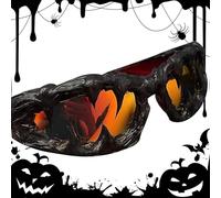 Générique Lunettes Fantaisie | Lunettes Déguisement Halloween | Protection UV400 Style Sombre Cool pour Femmes et Hommes Fêtes de Noël Vacances Soirées Plage Concert Disco