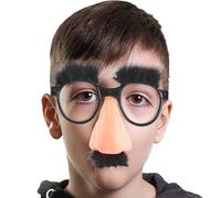 Générique Lunettes Halloween | Lunettes de Clown | Accessoires de Déguisement avec Sourcils et Moustache pour Costume, Cosplay, Spectacle Scolaire et Photomaton