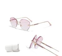 Générique Lunettes Loupe Femmes Anti-Lumière Bleue Lunettes De Lecture À Monture Rectangulaire Légère Filtre UV Lunettes Pour Lire Protection Yeux Avec Étui À Lunettes Branches À Ressort(Or,3)