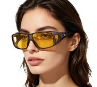 Générique Lunettes Pour Conduite | Lunettes Verres Polarises Reglables Protection UV | Conduite Nuit Anti Reflet,pour Conducteurs de Camions Pêche Alpinisme Camping Course Cyclisme Vélo Moto