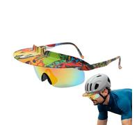Générique Lunettes pour Cyclisme | Visière Sport Course avec Verres Teintés | Verres Miroir Protecteurs, Lunettes De Sport Élégantes Pour Vélos Randonnée Camping Pêche Conduite Randonnée