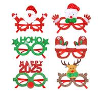 Générique Lunettes Pour La Fête De Noël - Lunettes De Bonhomme De Neige Et Du Père Noël,2025 Modèle De Cartoon Renne De - Pour Carnaval Accessoires Photo Fête