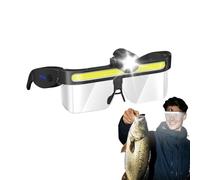 Générique Lunettes Sécurité LED Rechargeables Double Source Lumineuse - Projecteur COB Phare Travail Lunette | Protection Oculaire Mains Libres Étanche Multi-Modes Réparation Auto Pêche Nuit
