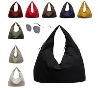 Générique Lush Bag,Slouchy Tote Bags Men Women Large Shoulder Bags for Travel Commute,Waterproof,Large Capacity (black)