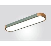 Générique Lustre, 36W Nordique Long Plafonnier 3 Couleur Température Gradation Maison Intérieur Balcon Entrée Couloir Plafond LED Lampe Blanc Vert(B Middle Size,Remote)