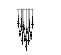 Générique Lustre, Applique murale noire de chevet for chambre, salon ou escalier - Style post-moderne et créatif Sans piles Décoration(Warm White,12 head)