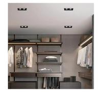 Générique Lustre, Black or white downlight with 12w one head 24w two led three heads 36w long ceiling spot light fast delivery(Warm,Two head black)