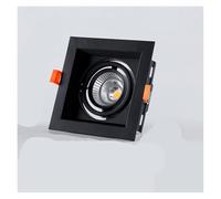Générique Lustre, Black or white downlight with 12w one head 24w two led three heads 36w long ceiling spot light fast delivery(Neutral,One head black)