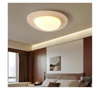 Générique Lustre, blanc PVC LED plafonnier jaune travertin salon maison éclairage intérieur nordique moderne plafonniers Lampa Sufitowa(D50cm,Dimmable)