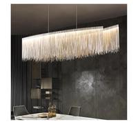 Générique Lustre d'art postmoderne haut de gamme simple et créatif for salon, lampe luxe à pampilles for salle manger chambre coucher(L120xH30cm)