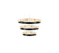 Générique Lustre, Dimmable LED or Chrome noir 1-6 couche marbre Suspension lustre éclairage Luminaire Lampen for salon(Neutral,75 95 125cm)
