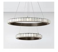 Générique Lustre, Dimmable LED or Chrome noir 1-6 couche marbre Suspension lustre éclairage Luminaire Lampen for salon(Neutral,95 125cm 2 layer)