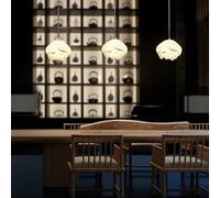 Générique Lustre, Lampe suspendue chinoise en forme de lotus rose, suspension verre lustré, luminaires for salon, salle à manger, coin thé, décoration intérieure(Big 1 head white)