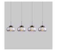 Générique Lustre, Lampe suspendue moderne for chambre à coucher, éclairage d'intérieur, plafonnier LED, for salon(Gold 4 heads,Remote)