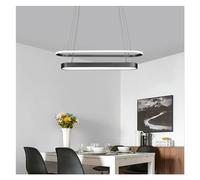 Générique Lustre Led annulaire moderne à intensité variable, Compatible avec Table de cuisine, salle à manger, bureau, lampe suspendue, luminaire de décoration Compatible with la, plafonnier