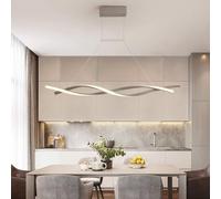 Générique Lustre LED plafonnier à intensité variable avec télécommande design de lampe suspendue compatible îlot cuisine, bar, café, salle manger, table salon,lampe suspendue