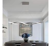 Générique Lustre LED plafonnier à intensité variable avec télécommande design de lampe suspendue compatible îlot cuisine, bar, café, salle manger, table salon,lampe suspendue