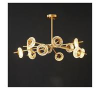 Générique Lustre LED postmoderne Rond en cuivre en Forme de Donuts, luminaire Suspendu for Salle à Manger(12light)