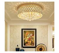 Générique Lustre, Light Luxury Crystal Ball Entry Hallway Aisle Modern Minimalist Bedroom Dining Room Round Gold Ceiling(Warm,50cm)