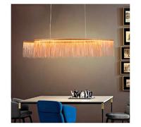 Générique Lustre, Lustres à pampilles en aluminium à LED modernes, éclairage suspendu en cascade, salon, hôtel, hall, villa, décoration artistique, suspension(Dimmable,Rose gold L100cm)