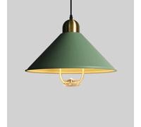 Générique Lustre, Lustres industriels de Couleur de Mode Luminaires Suspendus en Fer personnalisés - Lampe Suspendue réglable en métal Macaron Suspension d'éclairage de Plafond(Green,16.1in)