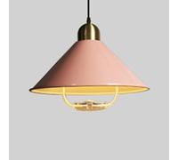 Générique Lustre, Lustres industriels de Couleur de Mode Luminaires Suspendus en Fer personnalisés - Lampe Suspendue réglable en métal Macaron Suspension d'éclairage de Plafond(Pink,16.1in)