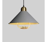 Générique Lustre, Lustres industriels de Couleur de Mode Luminaires Suspendus en Fer personnalisés - Lampe Suspendue réglable en métal Macaron Suspension d'éclairage de Plafond(Ash,16.1in)