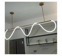Générique Lustre, Modern Long Hose LED Chandelier Adjustable Suspension Pendant Light for Dining Table Kitchen Island Bar Restaurant(Neutral,Gold 150 cm A)