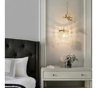 Générique Lustre moderne, Lampe à suspension en forme d'ange for tête de lit chambre coucher entièrement cuivre français, lampe cristal for table basse d'escalier campagne rétro