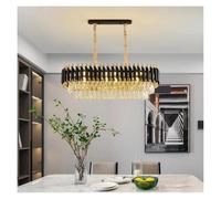 Générique Lustre moderne, Lustre LED design postmoderne ovale en cristal transparent, éclairage de lustre, luminaire suspendu, lampe for salle à manger, salon(Changeable,60cm oval)
