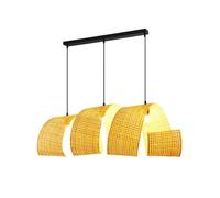 Générique Lustre moderne, Lustre long en bambou de style japonais for chambre d'hôtes, salon thé, lampe table zen, bar d'art d'Asie du Sud-Est, lampes(5 heads,Warm light 3000K)