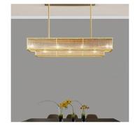 Générique Lustre moderne, Lustre rond en cristal, style post-moderne, for salon minimaliste ou hall de villa. Suspension à double tige verre(Tri colored light,L85cm H30cm)