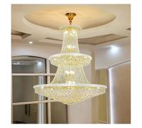 Générique Lustre moderne, Lustres en cristal de luxe for villa, salon, grenier, escalier, éclairage décoratif, luminaires suspendus for plafond d'hôtel intérieur(D60cm,Gold light body)