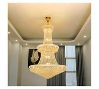 Générique Lustre moderne, Lustres en cristal de luxe for villa, salon, grenier, escalier, éclairage décoratif, luminaires suspendus for plafond d'hôtel intérieur(D100cm,Chrome light body)