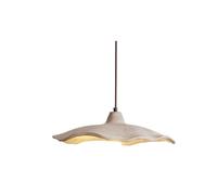 Générique Lustre nordique en forme de fleur en béton, plafonnier en ciment gris, lampe suspendue moderne du milieu du siècle for chambre à coucher, îlot de cuisine(25CM/9.85in)