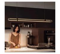 Générique Lustre plafonnier, Lumière pendante moderne de luxe Tunnel for la salle à manger salon thé île comptoir Bar Table bande lumineuse linéaire haut gamme(Black L118cm,Neutral)