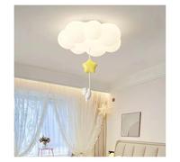 Générique Lustre, Plafonniers LED à fleurs romantiques avec lapin suspendu, appliques en PE blanc, plafonnier for chambre, décoration de for fille et garçon(E,Remote)