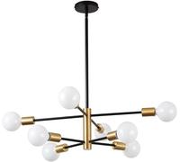 Générique Lustre scandinave à 8 lumières, minimaliste et moderne, for salon, chambre coucher, salle manger, suspension LED, luminaires E26, hauteur réglable